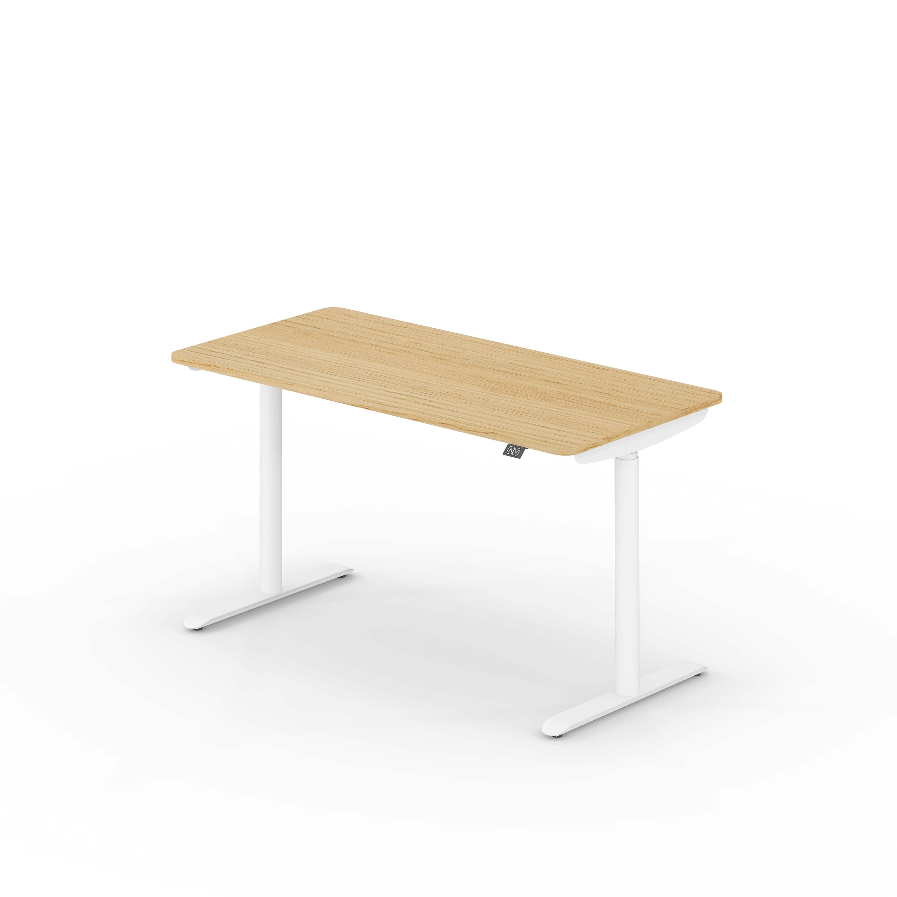 se:lab e-desk round 140x70cm, Eiche / Weiß